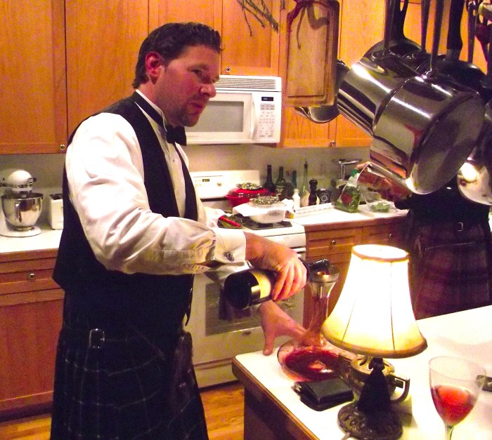 Our handsome host, hard at work.