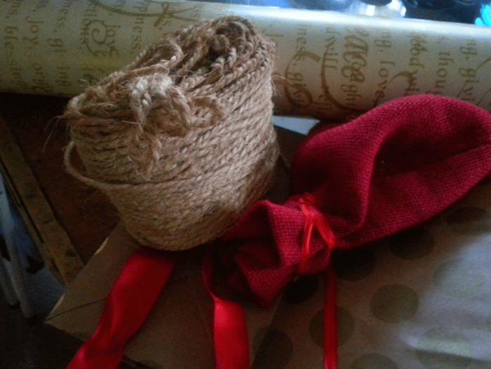 A "tableau" at the wrapping table.